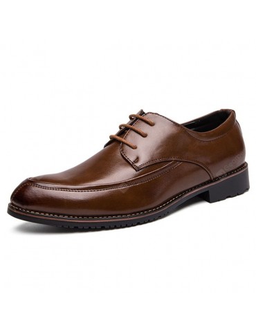 British Style Men's Shoes Large Size Lace-up Business
