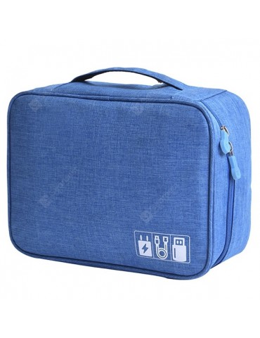 Man Multi-function Digital Electronic Product Data Lines Storage Bag Cation Polyester Fabric