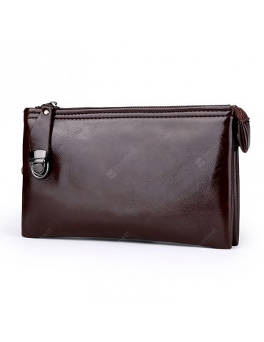 Men's Retro Clutch Bag Security Lock Casual Business Phone Bag