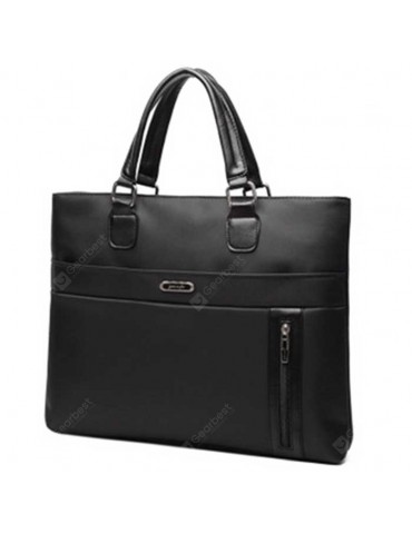 Double Oxford Men's Zip File Handbag