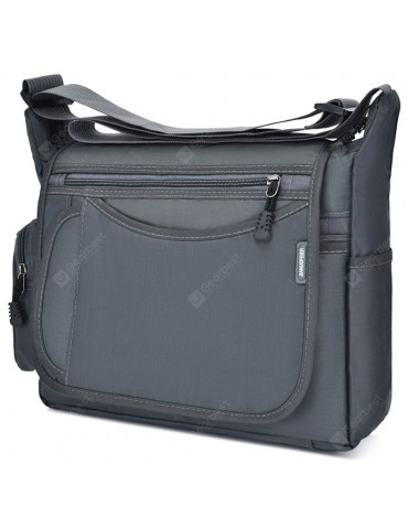 Man Casual Multi-pocket Sports Crossbody Bag Concise Solid Color Design