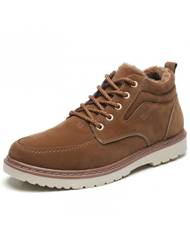 AILADUN Men's Shoes Mid-high Casual Cotton Footwear Fashion Plus Velvet Warm