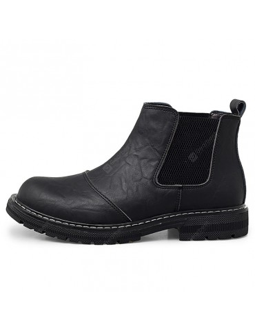AILADUN Men's Fashion Patchwork Short Boots Warm Casual Shoes Slip Resistant