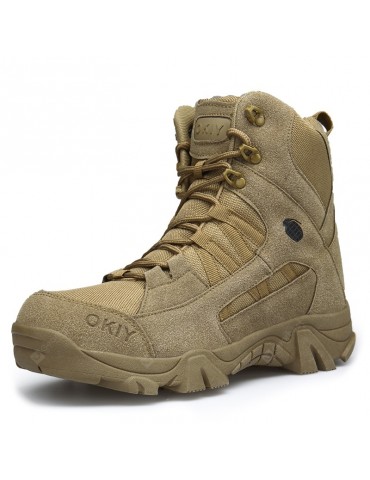 AILADUN Men's High-top Outdoor Boots Sports Thick Outsole Military Shoes Large Size