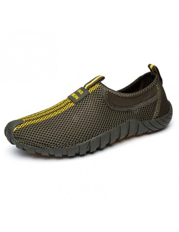 AILADUN Men's Mesh Fabric Slip-on Casual Shoes Ultra Light Breathable