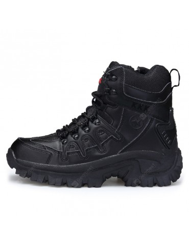 AILADUN Men Outdoor High-top Boots Thick Bottom Slip Resistant Breathable Shoes