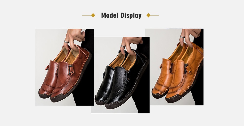 Stylish Flexible Casual Leather Shoes for Men- Red Wine EU 45 Stylish Flexible Casual Leather Shoes for Men- Red Wine EU 45