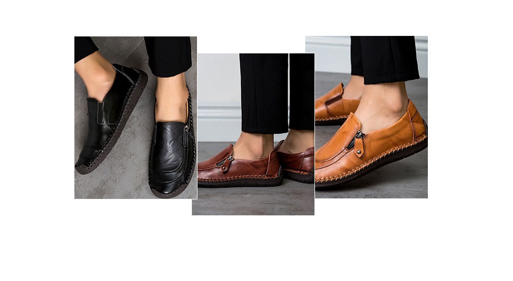 Stylish Flexible Casual Leather Shoes for Men- Red Wine EU 45 Stylish Flexible Casual Leather Shoes for Men- Red Wine EU 45