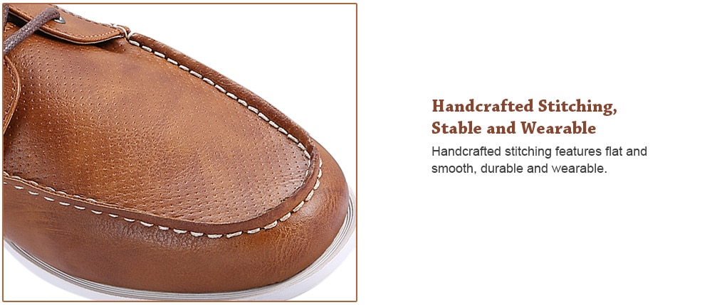 Men's Fashion Casual Flat Shoe- Brown 10 Men's Fashion Casual Flat Shoe- Brown 10
