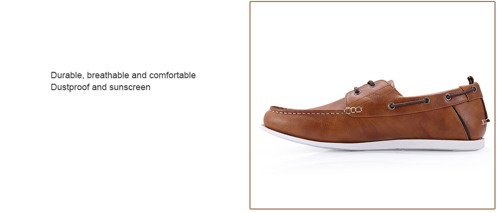 Men's Fashion Casual Flat Shoe- Brown 10 Men's Fashion Casual Flat Shoe- Brown 10