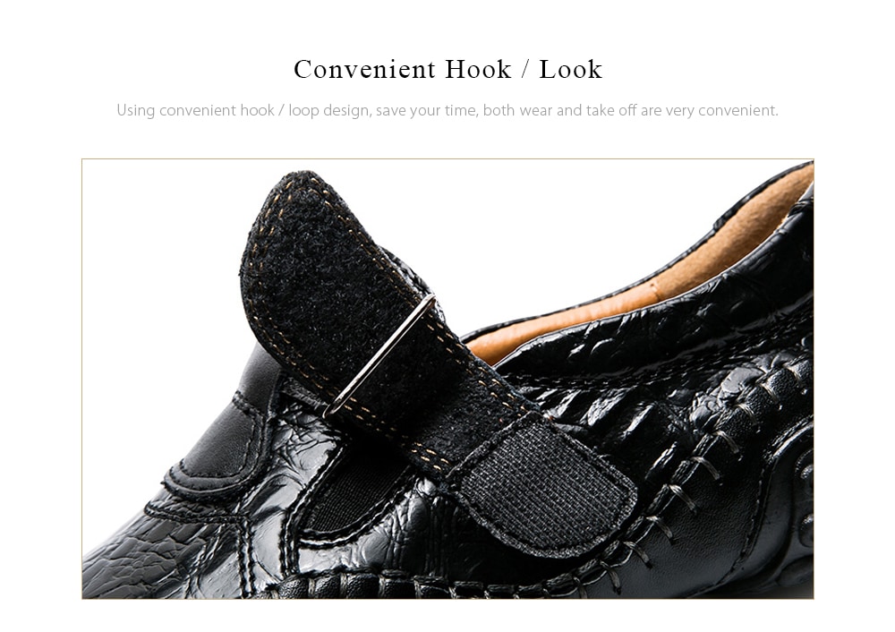 Men's Solid Color Business Casual Shoes Hook / Loop- Brown EU 40 Men's Solid Color Business Casual Shoes Hook / Loop- Brown EU 40