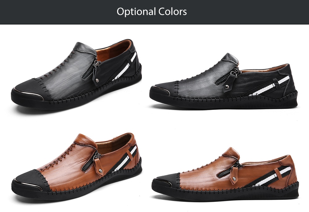 Leisure Anti-slip Soft Leather Loafer Shoes for Men- Black 40 Leisure Anti-slip Soft Leather Loafer Shoes for Men- Black 40
