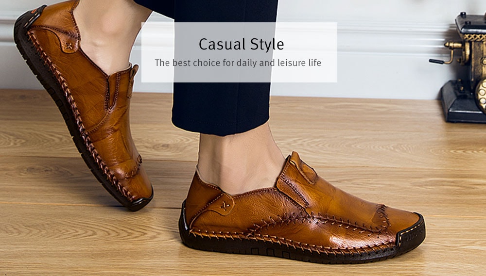 Male Fashionable Non-slip Durable Casual Shoes- Light Brown EU 42 Male Fashionable Non-slip Durable Casual Shoes- Light Brown EU 42
