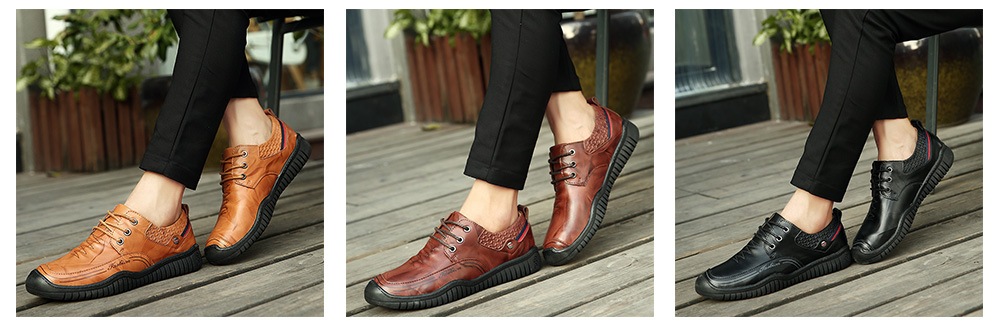 Men Comfortable Flat Shoes Leisure Lace-up- Black EU 43 Men Comfortable Flat Shoes Leisure Lace-up- Black EU 43