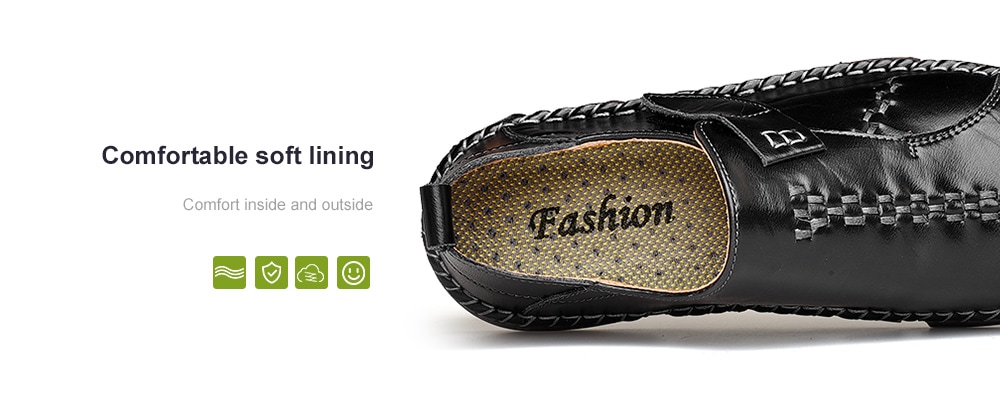 Men Air Permeable Leisure Solid Leather Shoes- Brown EU 47 Men Air Permeable Leisure Solid Leather Shoes- Brown EU 47