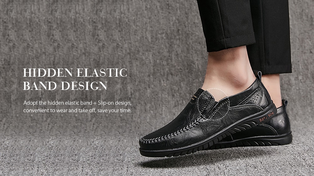 Split Leather Men Casual Shoes Fashion Top Quality Driving Moccasins- Black EU 40 Split Leather Men Casual Shoes Fashion Top Quality Driving Moccasins- Black EU 40