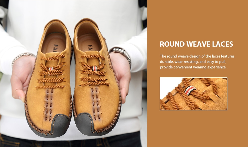 Men's British Style Outdoor Fashion Lace-up Casual Shoes- Dark Khaki EU 44 Men's British Style Outdoor Fashion Lace-up Casual Shoes- Dark Khaki EU 44