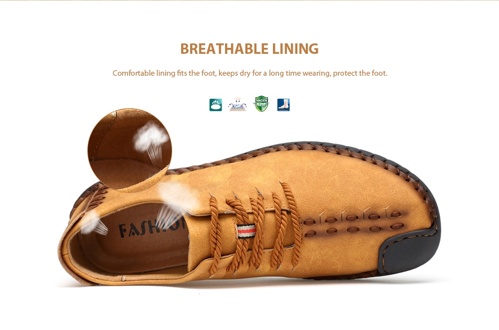 Men's British Style Outdoor Fashion Lace-up Casual Shoes- Dark Khaki EU 44 Men's British Style Outdoor Fashion Lace-up Casual Shoes- Dark Khaki EU 44