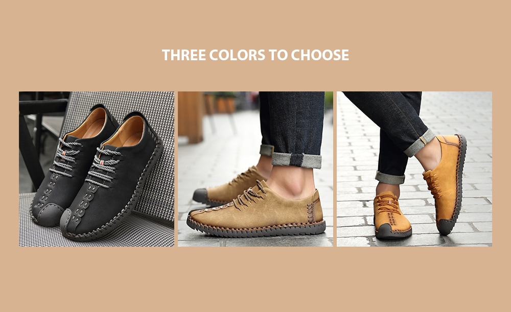 Men's British Style Outdoor Fashion Lace-up Casual Shoes- Dark Khaki EU 44 Men's British Style Outdoor Fashion Lace-up Casual Shoes- Dark Khaki EU 44