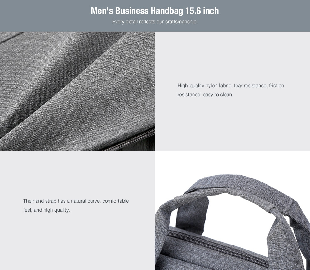Business Men's Handbag 15.6 inch- Gray Business Men's Handbag 15.6 inch- Gray