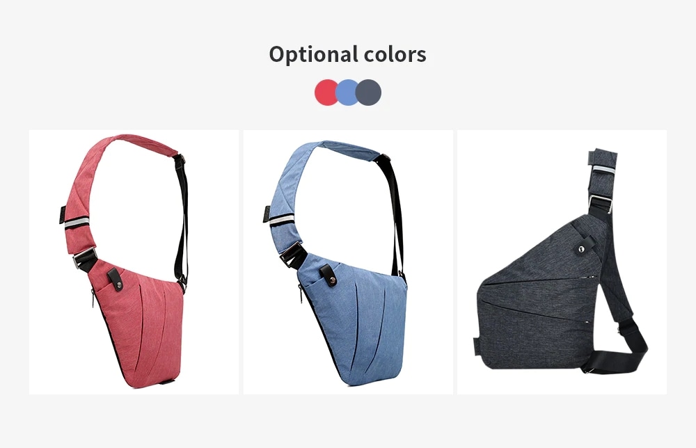 Multi-function Anti-theft Men's Canvas Chest Bag- Gray Multi-function Anti-theft Men's Canvas Chest Bag- Gray