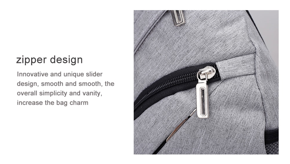 HUWAIJIANFENG Waterproof Men Canvas Chest Bag with USB Charging Port- Gray Goose HUWAIJIANFENG Waterproof Men Canvas Chest Bag with USB Charging Port- Gray Goose