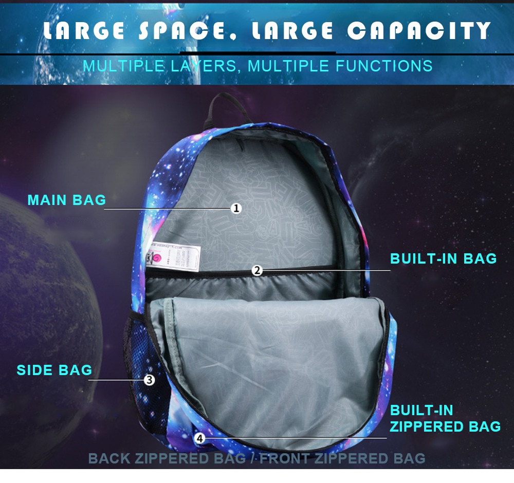 Stylish Durable Breathable Luminous Laptop Backpack for Men- Sky Blue Stylish Durable Breathable Luminous Laptop Backpack for Men- Sky Blue