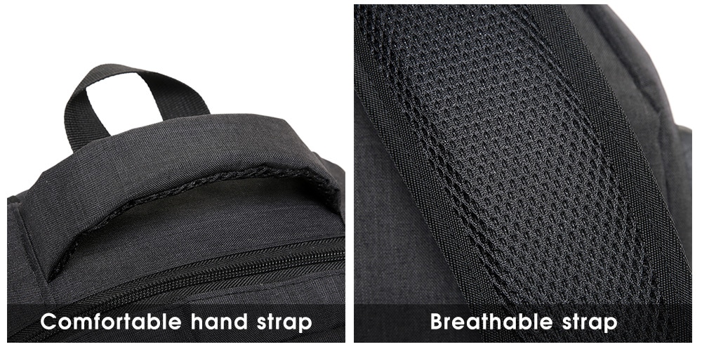 Men Classic Water Resistant School Backpack- Black Men Classic Water Resistant School Backpack- Black