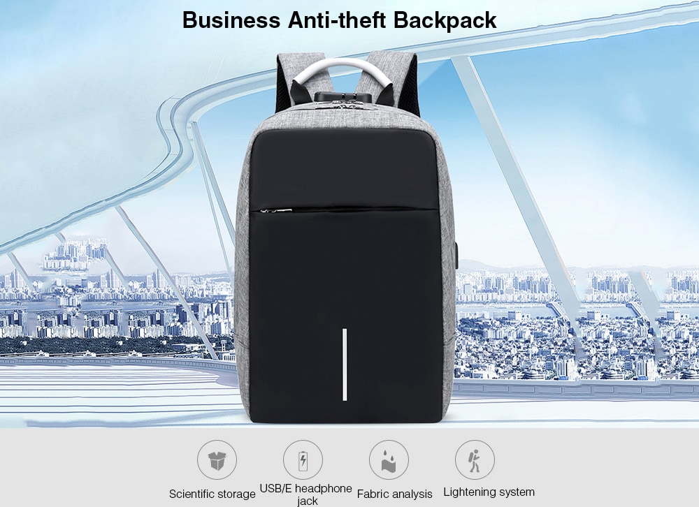 Creative Anti-theft Backpack- Gray Creative Anti-theft Backpack- Gray