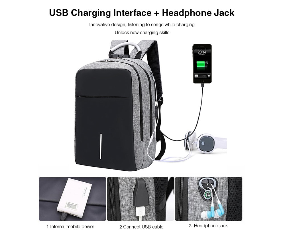 Creative Anti-theft Backpack- Gray Creative Anti-theft Backpack- Gray