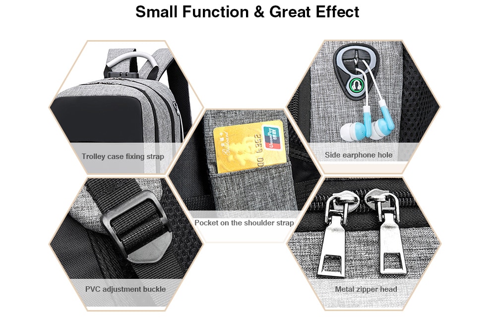 Creative Anti-theft Backpack- Gray Creative Anti-theft Backpack- Gray