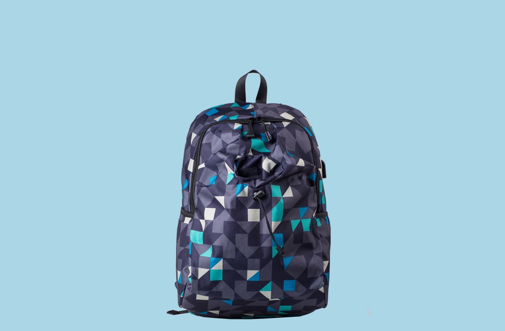 Water Resistance Fashion Lattice Backpack- Black Water Resistance Fashion Lattice Backpack- Black