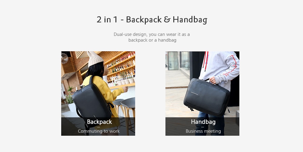 Business Backpack 17 inch Laptop Anti-theft Bag with USB Charging Port- Black Business Backpack 17 inch Laptop Anti-theft Bag with USB Charging Port- Black