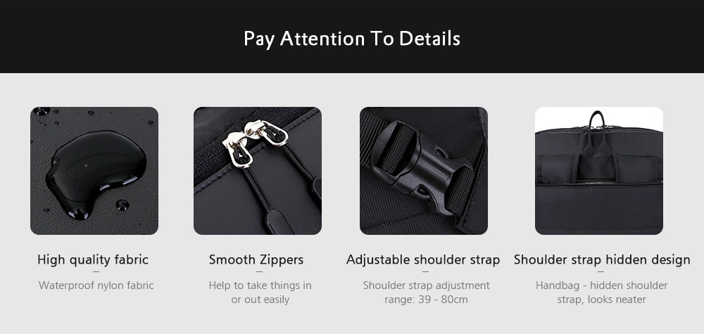 Business Backpack 17 inch Laptop Anti-theft Bag with USB Charging Port- Black Business Backpack 17 inch Laptop Anti-theft Bag with USB Charging Port- Black