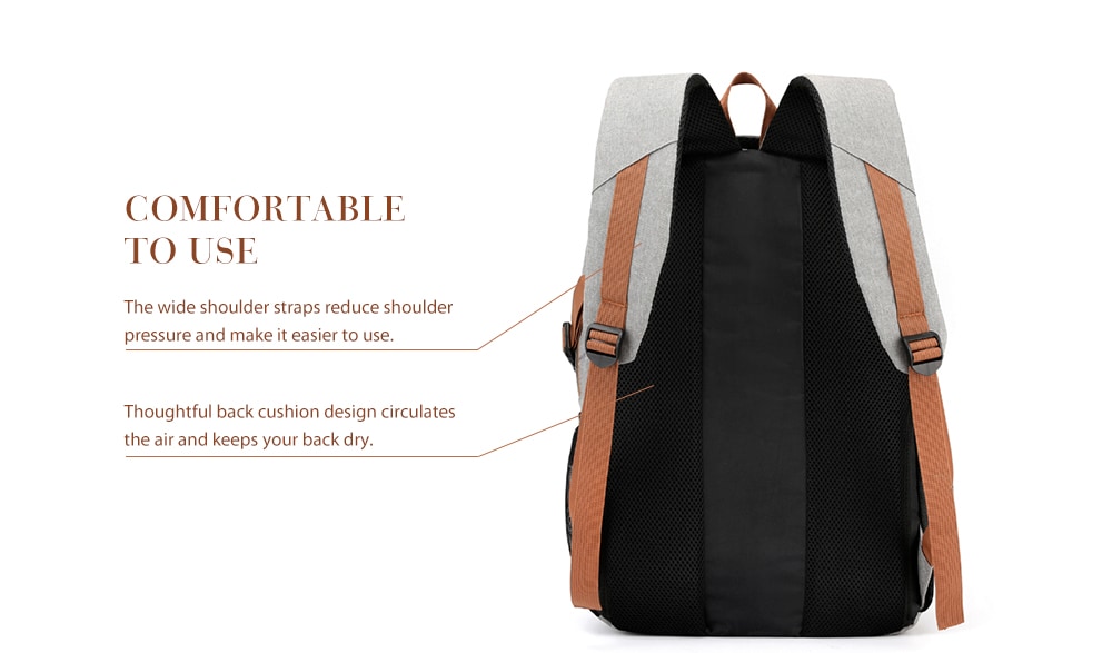 Men's Large Capacity Backpack USB Rechargeable- Black Men's Large Capacity Backpack USB Rechargeable- Black