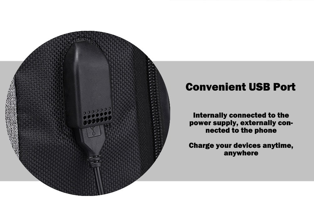 Trendy Anti-theft USB Backpack Portable Men Laptop Handbag- Dark Slate Blue Trendy Anti-theft USB Backpack Portable Men Laptop Handbag- Dark Slate Blue