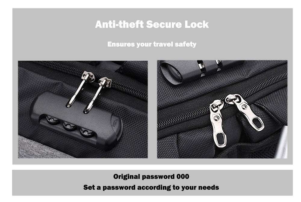 Trendy Anti-theft USB Backpack Portable Men Laptop Handbag- Dark Slate Blue Trendy Anti-theft USB Backpack Portable Men Laptop Handbag- Dark Slate Blue