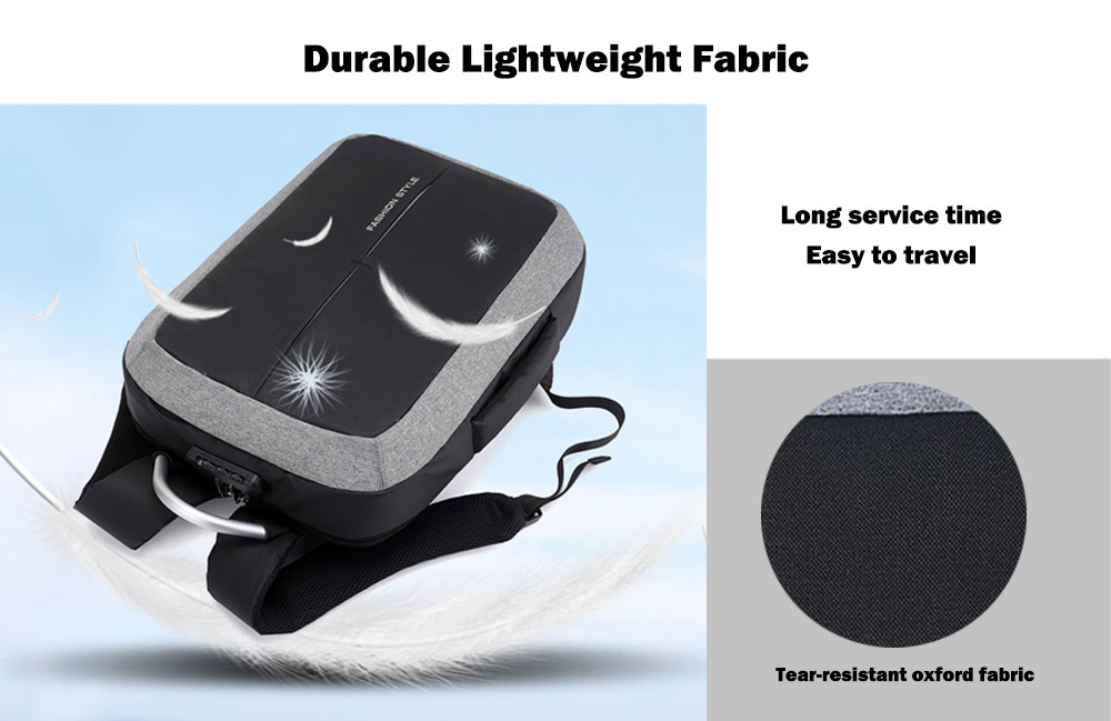 Trendy Anti-theft USB Backpack Portable Men Laptop Handbag- Dark Slate Blue Trendy Anti-theft USB Backpack Portable Men Laptop Handbag- Dark Slate Blue
