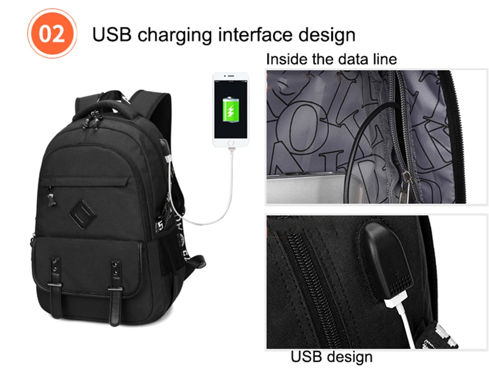 New Backpacks Men'S USB Oxford Waterproof Schoolbag Travel Computer Backpack- Black New Backpacks Men'S USB Oxford Waterproof Schoolbag Travel Computer Backpack- Black