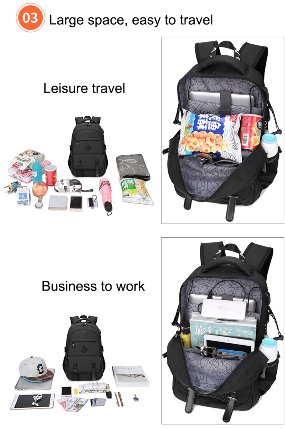 New Backpacks Men'S USB Oxford Waterproof Schoolbag Travel Computer Backpack- Black New Backpacks Men'S USB Oxford Waterproof Schoolbag Travel Computer Backpack- Black