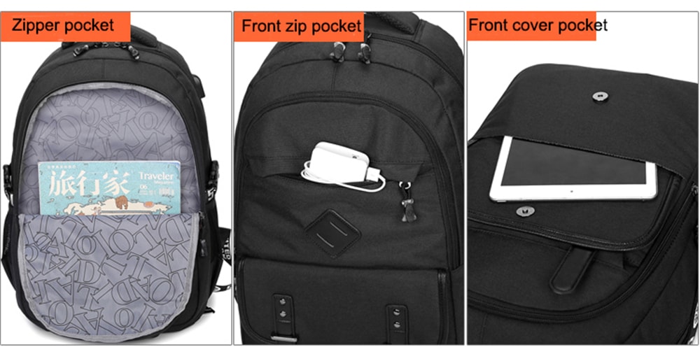 New Backpacks Men'S USB Oxford Waterproof Schoolbag Travel Computer Backpack- Black New Backpacks Men'S USB Oxford Waterproof Schoolbag Travel Computer Backpack- Black