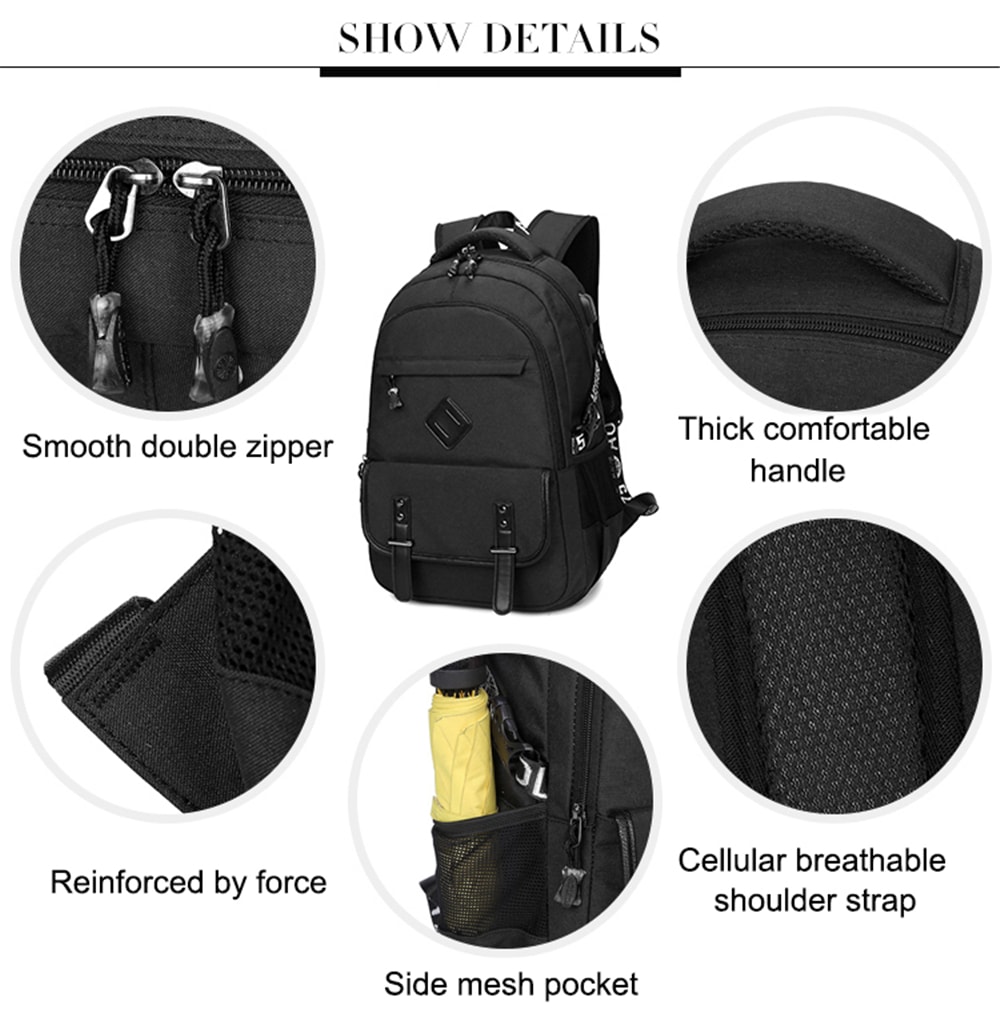 New Backpacks Men'S USB Oxford Waterproof Schoolbag Travel Computer Backpack- Black New Backpacks Men'S USB Oxford Waterproof Schoolbag Travel Computer Backpack- Black