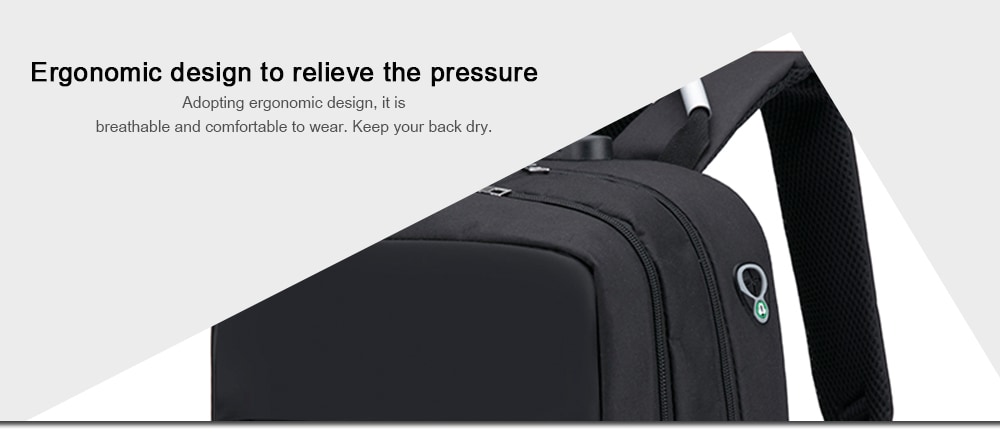 Men Fashion Laptop Backpack with USB Port- Gray Men Fashion Laptop Backpack with USB Port- Gray