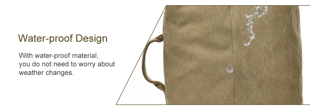 Outdoor Large Capacity Multifunctional Canvas Backpack- Wood Outdoor Large Capacity Multifunctional Canvas Backpack- Wood