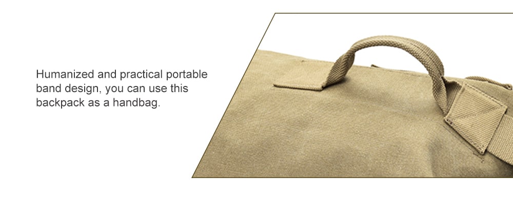 Outdoor Large Capacity Multifunctional Canvas Backpack- Wood Outdoor Large Capacity Multifunctional Canvas Backpack- Wood