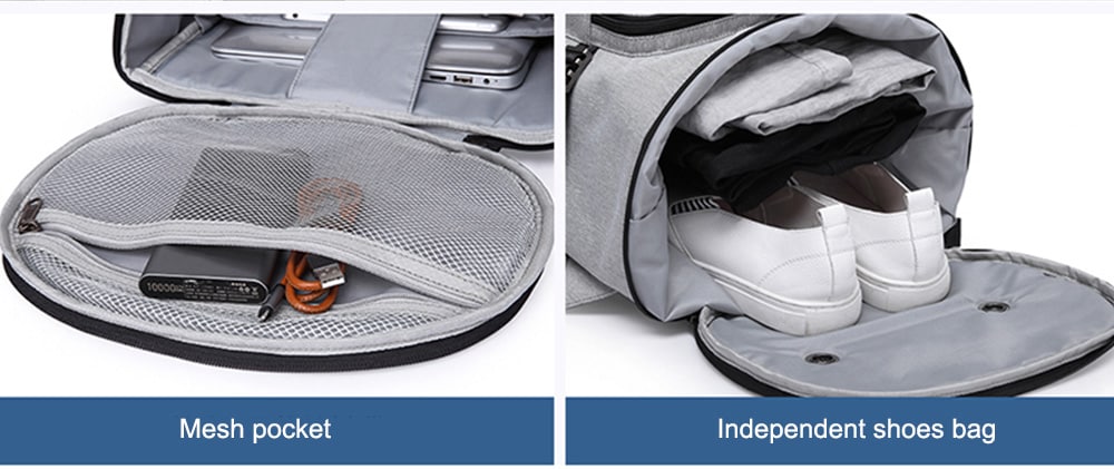 Kaka Trendy Multifunctional Large Capacity Travel Laptop Backpack- Light Gray Kaka Trendy Multifunctional Large Capacity Travel Laptop Backpack- Light Gray
