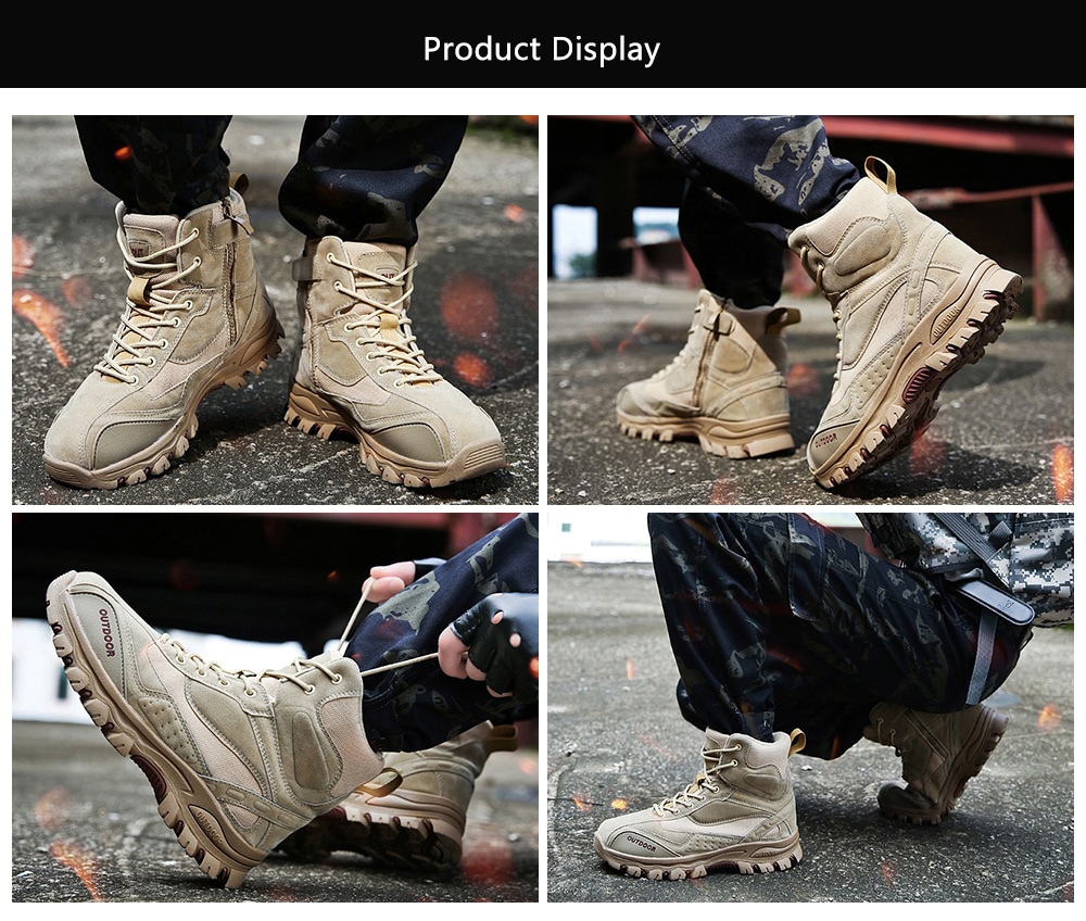 Men's Comfortable Foot Protects Large Size Boots- Army Green EU 45 Men's Comfortable Foot Protects Large Size Boots- Army Green EU 45