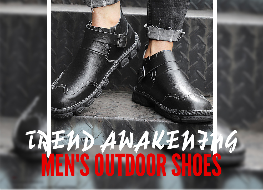 AILADUN Men's Unique Ring Decor Shoes Slip-on Heavy-bottomed Non-slip Outdoor Footwear- Dark Khaki EU 42 AILADUN Men's Unique Ring Decor Shoes Slip-on Heavy-bottomed Non-slip Outdoor Footwear- Dark Khaki EU 42