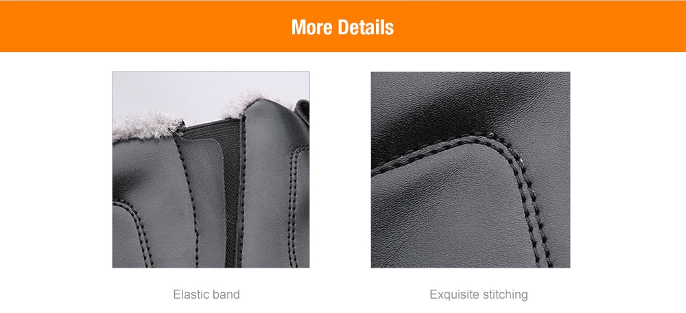 AILADUN Men Plus Velvet Warm Snow Boots Leather Padded Shoes Big Yards- Black EU 42 AILADUN Men Plus Velvet Warm Snow Boots Leather Padded Shoes Big Yards- Black EU 42