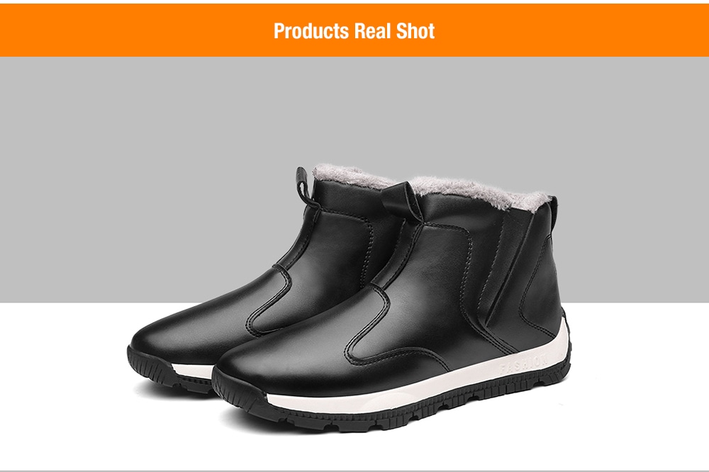 AILADUN Men Plus Velvet Warm Snow Boots Leather Padded Shoes Big Yards- Black EU 42 AILADUN Men Plus Velvet Warm Snow Boots Leather Padded Shoes Big Yards- Black EU 42